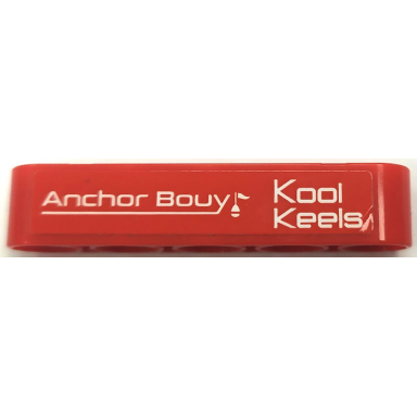 red technic liftarm thick 1 x 5 with kool keels and anchor bouy pattern model left side sticker - set 42089