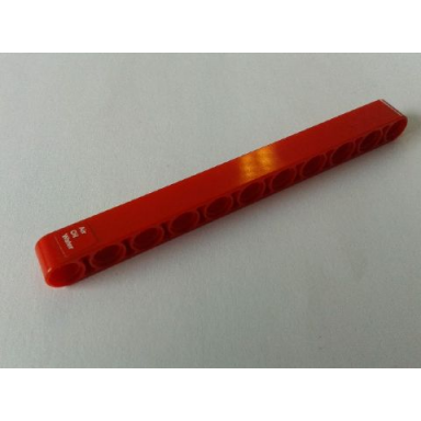 red technic liftarm thick 1 x 11 with air oil and water pattern sticker - set 8289