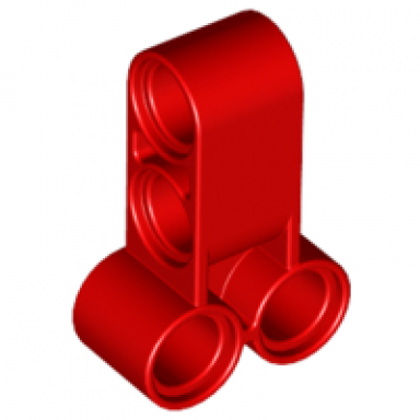 red technic pin connector perpendicular double 3l