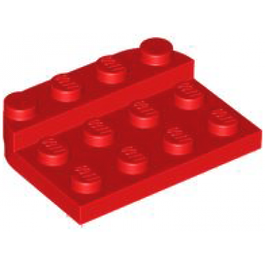 red plate round 3 x 4 x 2 3 raised 1 x 4