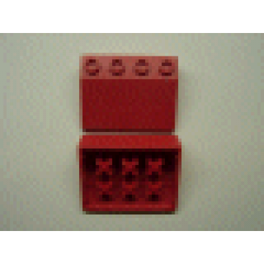 red minitalia slope 33 3 x 4 with bottom x supports