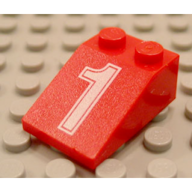 red slope 33 3 x 2 with white number 1 pattern