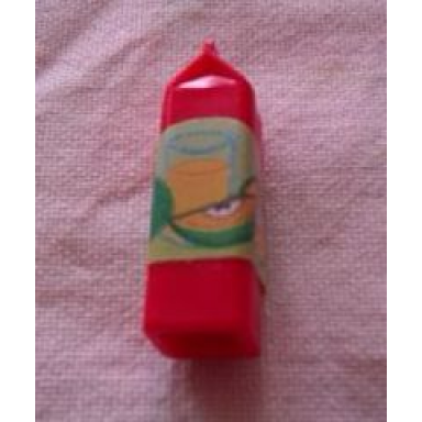 red scala accessories carton milk label with glass and fruits pattern sticker - set 3149