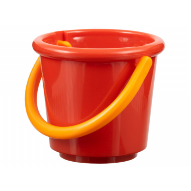 red scala utensil bucket round with orange handle 33178 33082