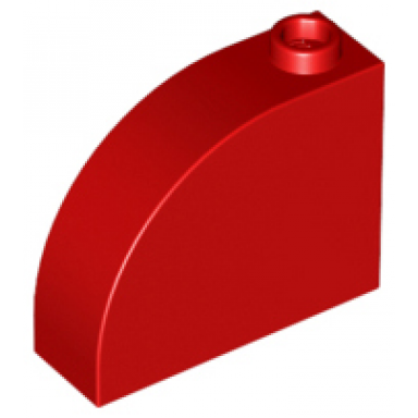red slope curved 3 x 1 x 2 with hollow stud