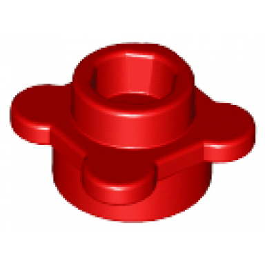 red plate round 1 x 1 with flower edge 4 knobs petals