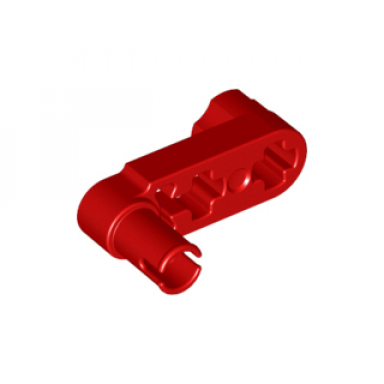 red technic liftarm modified crank pin 1 x 3 - axle holes