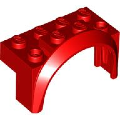 red vehicle mudguard 4 x 2 1 2 x 2 with arch round