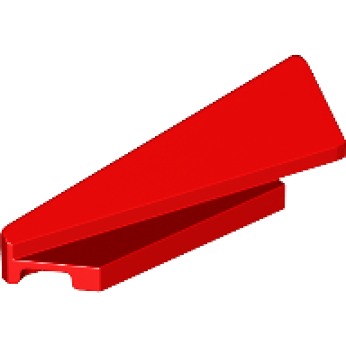 red wedge 5 x 1 x 1 1 3 with 4 x 1 base left