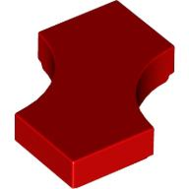 red tile modified 2 x 2 with 2 1 x 1 curved cutouts double arrow