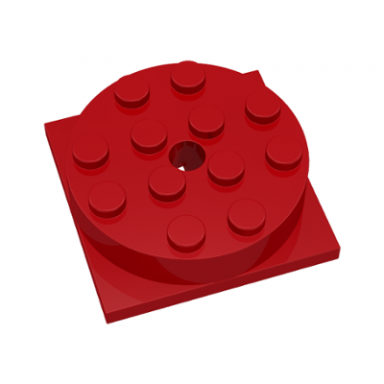 red turntable 4 x 4 square base with same color top 3403 3404