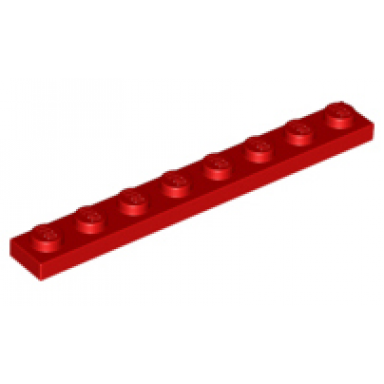 red plate 1 x 8