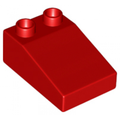 red duplo brick 3 x 2 slope 33