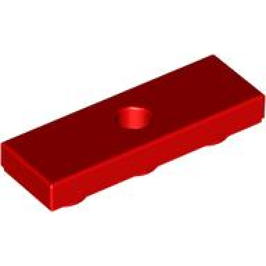 red tile modified 1 x 3 inverted with hole
