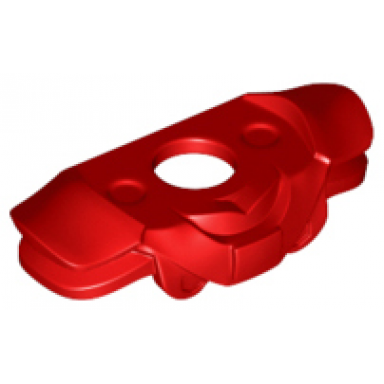 red minifigure armor shoulder pads with 2 flaps