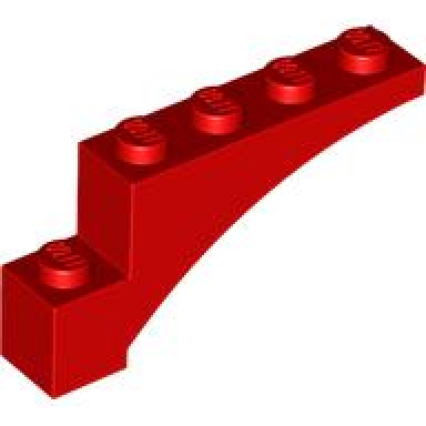 red arch 1 x 5 x 2 raised