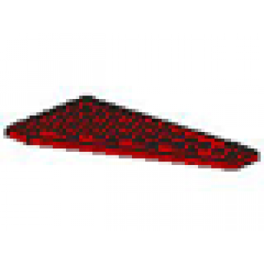 red wedge plate 7 x 12 wing left