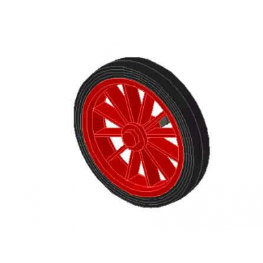 wheel spoked large with black tire smooth - large solid 35 36