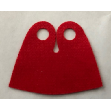 minifigure cape cloth with top holes very short teardrop neck cut - spongy stretchable fabric