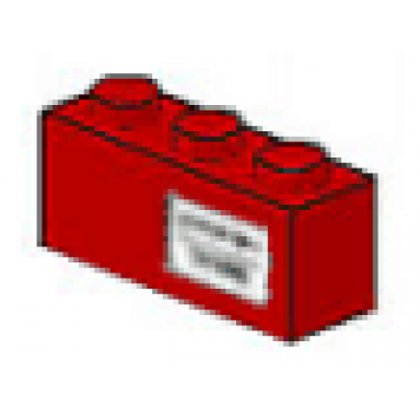 red brick 1 x 3 with basel - hamburg pattern on right sticker - set 7745