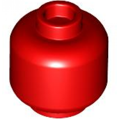 red minifigure head plain