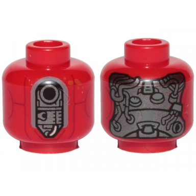 red minifigure head sw kessel operations droid pattern