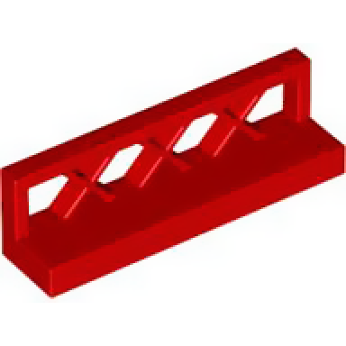 red fence 1 x 4 x 1 lattice