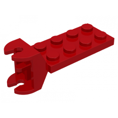 red hinge plate 2 x 4 with articulated joint - female