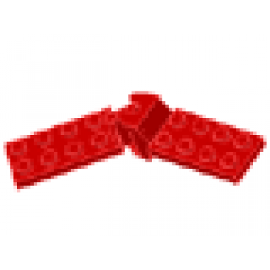 red hinge plate 2 x 4 with articulated joint 3640 3639