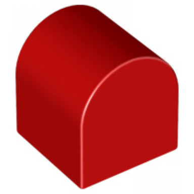 red duplo brick 2 x 2 x 2 slope curved double