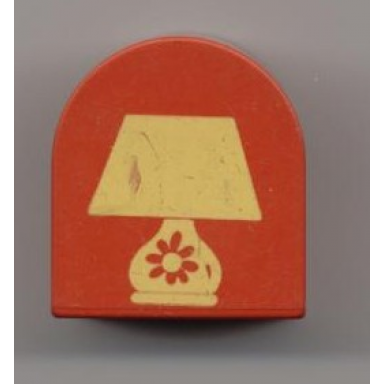 red duplo brick 2 x 2 x 2 slope curved double with table lamp pattern