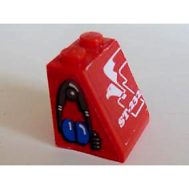 red slope 65 2 x 2 x 2 without bottom tube with st-232 and eagle pattern facing left headset pattern on 1 side stickers - set 8232