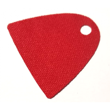 red minifigure cape cloth straight bottom with single top hole - spongy stretchable fabric