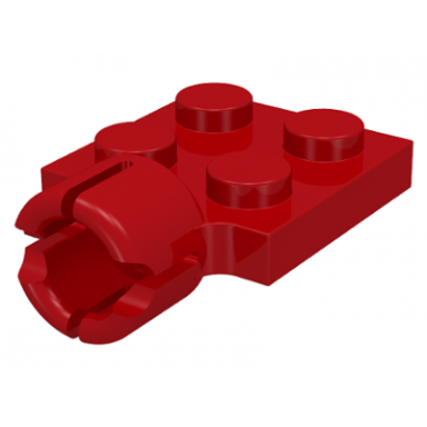 red plate modified 2 x 2 with tow ball socket short 4 slots