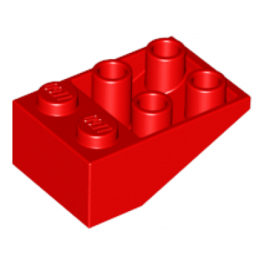 red slope inverted 33 3 x 2 with flat bottom pin without connections between studs