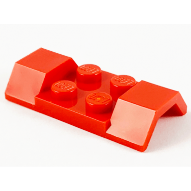 red vehicle mudguard 2 x 4 with arch smooth