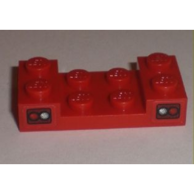 red vehicle mudguard 2 x 4 with arch studded and taillights pattern stickers - set 8195