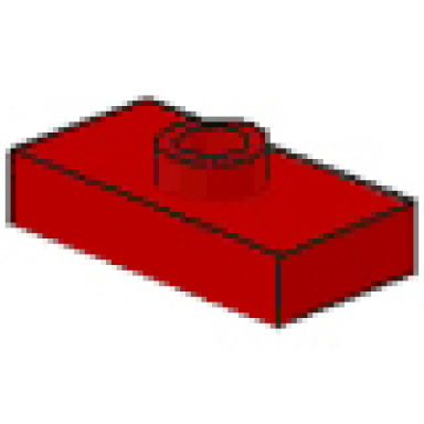 red plate modified 1 x 2 with 1 stud jumper undetermined type