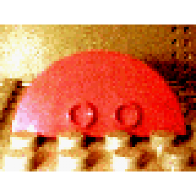 duplo tile modified 2 x 4 x 1 3 thin half circle with 2 studs