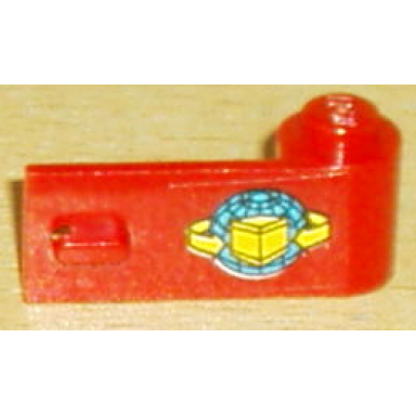 red door 1 x 3 x 1 right with box and arrows and globe pattern sticker - sets 6542 4555