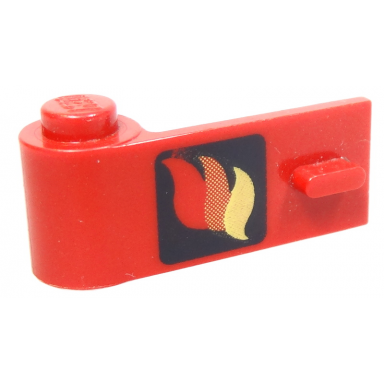 red door 1 x 3 x 1 left with classic fire logo pattern