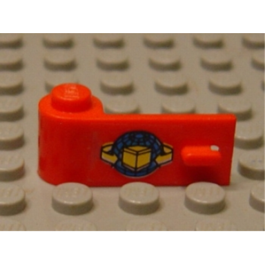 door 1 x 3 x 1 left with box and arrows and globe pattern sticker - sets 6542 4555