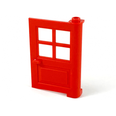 red door 1 x 4 x 5 with 4 panes