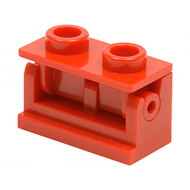 red hinge brick 1 x 2 with same color top plate 3937 3938