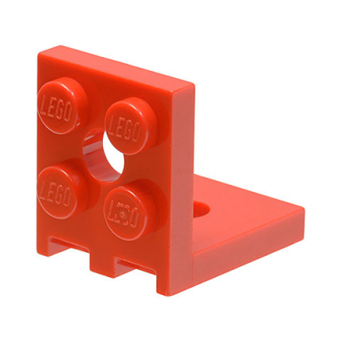 red bracket 2 x 2 - 2 x 2 with 2 holes