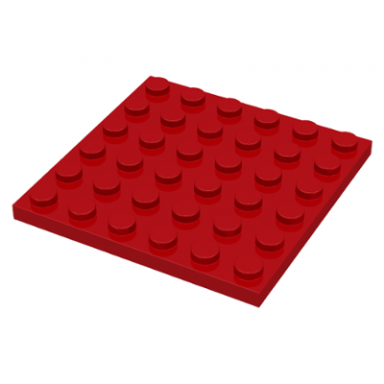 red plate 6 x 6