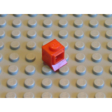 window 1 x 1 x 1 with extended lip and solid stud with fixed glass