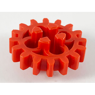 red technic gear 16 tooth - axle hole with open sides