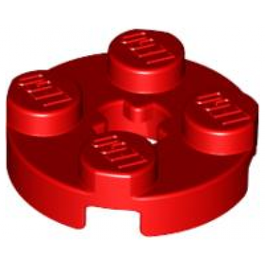red plate round 2 x 2 with axle hole