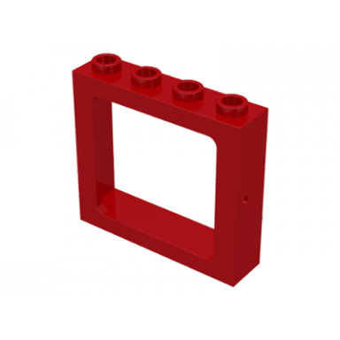 red window 1 x 4 x 3 train - hollow studs